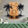 Wallity Hawaii 2 - Accesorio decorativo de pared Negro y Nogal